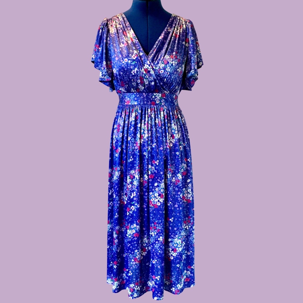 Vintage Purple Goddess Maxi Dress